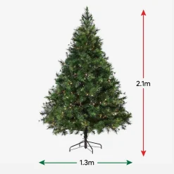 Pre-Lit Natural Royal Pine Tree - Warm White 7Ft (2.1M)