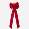 Red Flocked Bow Jumbo