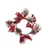 Red Glitter Candle Wreath (11Cm)