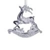 Rocking Horse Tree Ornament With Silver Finish (10Cm)