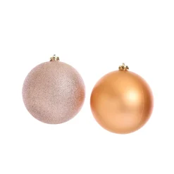 Rose Gold Bauble (15Cm)