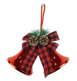 Shiny Twin Bells With Bow