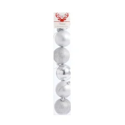 Silver Bauble Pack (5Cm)