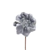 Silver Magnolia Flower With Jewels