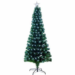 Slim Fibre Optic Tree With Cool White Leds (1.8M)
