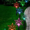 Solar Snowflake Path Lights (8Pcs)