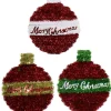 Tinsel Mini Bauble Plaque Asst (23Cm)