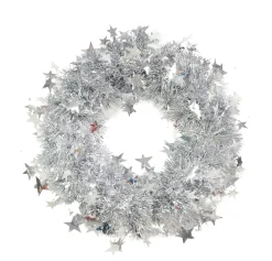 Tinsel Starry Wreath Asst (28Cm)