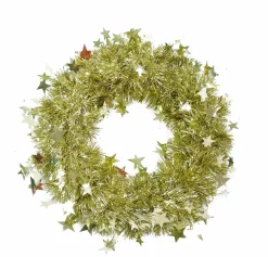 Tinsel Starry Wreath Asst (28Cm)