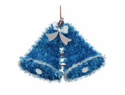 Tinsel Twin Bells Plaque Asst
