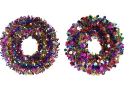Tinsel Wreath With Large Dots (50Cm)