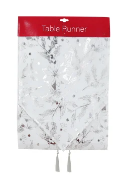 White Foil Runner Asst (180Cm) - Gold Trees