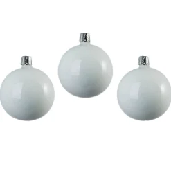 White Pearl Bauble Pack (8Cm)