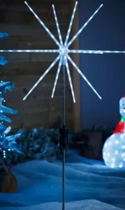 White Starburst Pathway Stake Light
