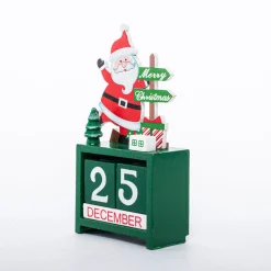 Wooden Handcrafted Christmas Calendar Statue